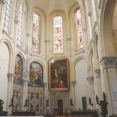 Vue d'ensemble des fresques de l'église Sainte-Marie-Madeleine restaurées © Ville de La Madeleine