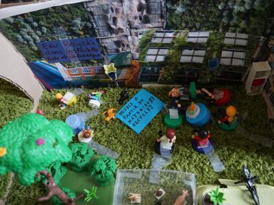 Maquette imaginée par les écoliers madeleinois : vive l'agriculture urbaine ! © Ville de La Madeleine