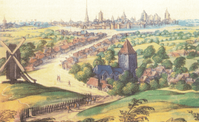 Représentation de la Ville entre 1596 et 1612 © Fonds Christian Janssens